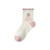 Calcetines para Niñas Primavera y Verano Malla Delgada Hasta la Pantorrilla Encaje Rosa Algodón Lindo para Estudiantes de Primaria y Secundaria Venta al por Mayor