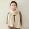 Cachecol 100% cashmere puro para mulheres, macio e amigo da pele, quente e resistente ao frio, adequado para uso ao ar livre, de comprimento médio e ideal para ciclismo