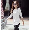 Vendas Diretas de Fábrica 4 Cores 2025 Primavera & Outono Camiseta Tricotada de Manga Longa com Gola Redonda Japonesa e Coreana para Mulheres Cor Pura Slim Top para Usar por Baixo para Mulheres