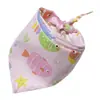 Bandana de Algodón Sarga para Perro Mascota Estilo de Atar Babero Infantil Bufanda para Cabeza de Bebé Empaquetado Individualmente