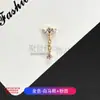 Brincos de Liga de Titânio F136 com Zircônia 5A Inlaid Pingente de Lótus Rosca Interna Brinco de Osso da Orelha Joias de Piercing de Titânio G23