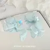 Brincos de Flor com Laço Atmosfera Francesa Brincos Super Fada Brincos de Design Nicho de Alto Padrão Novo Estilo Quente