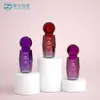 En Stock Nuevo Botella Redonda de 30ml para Base Líquida, Botella de Perfume Cosmético con Forma de Diamante, Botella Vacía de Vidrio, Botella Recargable