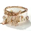 Pulseras Europeas y Americanas Transfronterizas de Venta Caliente Nuevas Pulseras Bohemias Creativas con Borlas Multicapa con Cuentas Joyería de Moda