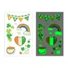Suministro Transfronterizo Tatuaje Temporal Luminoso para Fiesta Irlandesa Trébol de Cuatro Hojas de San Patricio Tatuaje Temporal Desechable