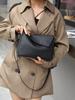 Bolso para Mujer Nueva Llegada Bolso de Hombro Sobaco Bolso Geométrico Bolso Almohada de Cuero Genuino para Mujer Cuero Vacuno de Capa Superior TOGO Bolso Cruzado 6408