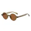 Óculos de Sol Polarizados Estilo Old Money Europeu e Americano Personalizados Transfronteiriços para Homens e Mulheres 8672 Moda Street Style Retro Armação Redonda Óculos de Sol com Proteção Solar