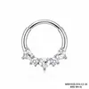 Anillo de Nariz Europeo y Americano Transfronterizo de Acero Inoxidable 316L Anillo de Septum Mariposa con Goteo de Aceite Pendientes de Acero de Titanio Anillo Sin Costura Anillo Daishi