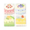 Liyanshe Tarjeta de Felicitación Plegable de Forma Irregular Serie Casa de Pasteles Dulces Tarjeta de Mensaje de Bendición de Pastel Linda Fresca Creativa