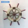Estilo Mediterrâneo Criativo Madeira Maciça Barco Americano Antigo Roda de Leme Pendurada na Parede Artesanato de Timoneiro Decorações