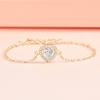 Pulsera Nueva de Fábrica Corazón del Océano Circonita Forma de Corazón Adornos para la Mano Lujo Ligero Diamante Elegante Pulsera