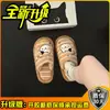 Lindas zapatillas de felpa a rayas de gatito de dibujos animados para otoño e invierno, zapatillas de interior cálidas y antideslizantes para mujer, zapatillas de suelo únicas