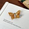 Duowei Jewelry Super Hada Horquilla de Mariposa Tridimensional Sentido Avanzado Diamante Cuerda para el Cabello Anillo para el Cabello Cola de Caballo Alta Clip para Cabello Versátil