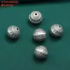 Anillo doble de flor de plata de ley S925, accesorios de cierre ruyi, cuentas espaciadoras retro antiguas, material para abalorios hechos a mano DIY