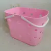 Cesta de baño portátil de plástico cesta de almacenamiento para lavado de baño de plástico cesta de almacenamiento hueca cesta de almacenamiento portátil cesta de baño