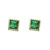 Brincos de Prata 925 com Pino Quadrados de Esmeralda 2023 Novos Brincos Simples Pequenos Brincos de Pino de Osso de Orelha Feminino Elegante