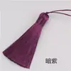 Borla arrugada vertical de seda de hielo de 8 cm, corta y gruesa, resistente a las arrugas, colgante de borla pequeña, borla de flecos para bolso de peine, borla corta y gruesa