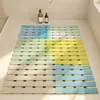 Ducha de Verano Baño Alfombrilla Antideslizante Tira Larga Hueca Drenaje de Agua Alfombrilla para Pies Barrera de Agua Alfombrilla para Piso de Ducha Infantil Alfombra Resistente a la Suciedad