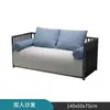 Nuevo Sofá con Asientos de Cabina Estilo Chino, Mesas y Sillas para Casa de Té, Sofá para Habitación Privada de Hotel/Casa de Huéspedes, Juego de Sofá de Hierro Forjado para Restaurante de Té, Asiento Doble