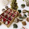 Decoraciones de Navidad, adornos de bola aterciopelada, decoraciones de techo para árbol de Navidad, adornos de bola colgantes para crear una escena festiva