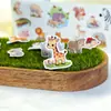 Pegatinas de Animales de Dibujos Animados para Niños Pequeños, Reutilizables sin Descamarse, Rollo de Pegatinas Decorativas Cognitivas de Educación Temprana para Bebé, Diario