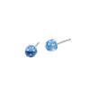 Aretes de Perlas Redondas Pequeñas Azules Zafiro Cielo Estrellado Brillante Azul Niebla Mini Pequeños Dormilones Sin Pinza Combinan con Todo Simples