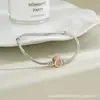 Fivela de Costura Panjia Dora Cobre Branco Banhado a Prata Espessa Coroa Clássica Osso de Cobra Pulseira DIY Básica Fabricante Atacadista