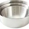¡Guau! Tazón Grande de Acero Inoxidable para Ensalada, Tazón de Cocina Estilo Japonés, Tazón Medidor para el Hogar, Tazón para Mezclar, Tazón para Masa, Tazón para Batir Huevos, Tazón para Hornear