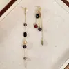 Pendientes Asimétricos con Borlas Largas Maillard Otoño e Invierno Pendientes Versátiles de Gama Alta Pendientes de Lujo Accesibles Femeninos