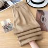 Pantalones de Pierna Ancha de Tencel y Lino Populares Último Sencillo para Mujer Pantalones de Algodón y Lino con Caída Pantalones de Pierna Recta de Ramio