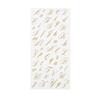Venda Quente Transfronteiriça Vintage Dourado Decorativo Pequenas Flores Letras Inglesas Série de Carnaval de Natal Material DIY Adesivos Decorativos
