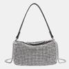 Bolso de mujer con diamantes de imitación, primavera y verano 2025, nuevo bolso de moda para axilas, bolso bandolera portátil con diamantes.