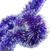 Nuevas cintas navideñas coloridas de tejido denso con borde de cuadros, cintas de oropel y guirnaldas para decoraciones de fiestas navideñas