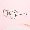 Gafas multifocales de montura completa, miopía, grado ajustable, para mujer, montura grande, montura de semititanio, lente plana ST723
