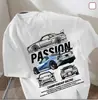 [Código Europeo Transfronterizo] Camiseta de Cuello Redondo Algodón Puro 180g Patrón de Coche y Cerveza--Personalizado