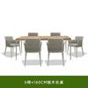 Mesa e cadeira nórdica ao ar livre Pátio Villa Jardim Varanda Lazer Designer Model Room Hotel Rattan Cadeira Combinação Móveis