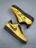 Zapatos Putian Air Force One Af1 Zapatos Blancos Co-Branded Air Tenis para Hombre y Mujer Trigo Piel de Vaca de Primera Capa Zapatos Deportivos de Caña Baja