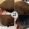 Estilo Britânico Retro e Moderno Boné Infantil Verão Estilo Japonês Boné de Jovem Jornaleiro Rosto Grande Mostrando Bico de Pato Pequeno Invertido Boina