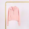 En Stock Sudadera Cuello Alto LD Otoño Media Cremallera Cuello Alto Top Deportivo para Mujer Adelgazante Casual Holgada Sudadera