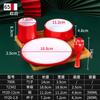 Melamina Hot Pot Shop Table Tableware Conjunto de quatro peças Conjunto de louças de restaurante Conjunto de louças comerciais do hotel Conjunto de louças Pratos