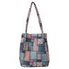 Bolso de lona a cuadros para mujer, primavera y verano 2024, nuevo, moderno, de gran capacidad, para hombro, informal, combinable.