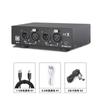 Fonte de alimentação USB 5V DC 48V duas entradas duas saídas duas em uma saída Phantom Power microfone condensador para âncora de microfone