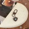 Nuevo Llavero de Botón Corazón de Arroz Azul Lindo Creativo Colgante para Bolso Femenino Regalo para Mejor Amiga Accesorio Venta al por Mayor