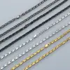 Versátil Collar con Hebilla Estilo Japonés Moda Tendencia Cadena en Forma de U de 4.5 mm Electrochapado al Vacío Set de Pulseras para Hombre de Acero de Titanio