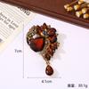 Broche retro europeu e americano atacado alta qualidade moda liga strass pino terno vestido festa floral corsage acessórios