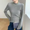 Camiseta de Otoño 2026 Nueva para Mujer con Cuello Alto Estilo Coreano Ropa Interior de Alta Gama Top Delgado de Manga Larga
