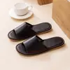 Pantuflas de Cuero Genuino de Verano para Mujer, Uso en Interiores para Parejas, Suela Suave Antideslizante, Sandalias de Piel de Vaca de Capa Superior para Hombre, Verano