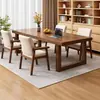 Escritorio de madera maciza, mesa de comedor grande, mesa de estudio, mesita de té de oficina, mesa de conferencias rectangular, escritorio para computadora en casa, mesa de comedor de sala de estar