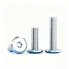 Tornillos y Pernos de Cabeza Biselada, Hierro Chapado en Zinc Azul y Blanco, Cepillados y Pulidos, Pernos de Conexión para Ferretería de Muebles, Compra al por Mayor