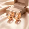 Brincos minimalistas lisos Xuping europeus e americanos transfronteiriços com uma única pedra artificial, brincos estilosos e elegantes, atacado e feitos sob medida